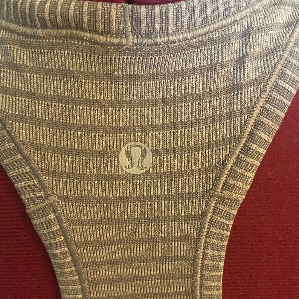Lululemon Gray Breathable Longline High Neck Racerback Workout Tank - Picture 8 of 8